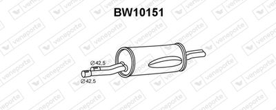 Глушитель выхлопных газов конечный VENEPORTE BW10151 для BMW 6