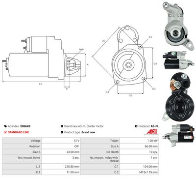 STARTER AS-PL S0664S 4