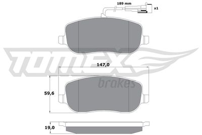 TOMEX Brakes TX 13-341 Деталь для FIAT CROMA (194_) 1.9 D Multijet (194AXC1B, 194AXC12)