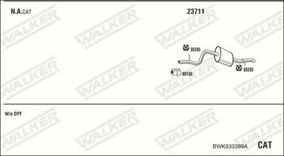 Изпускателна система WALKER BWK033389A