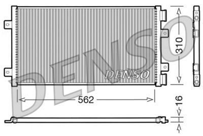 Конденсатор, кондиционер DENSO DCN09101 для FIAT PUNTO