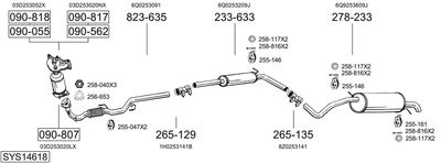Układ wydechowy BOSAL SYS14618