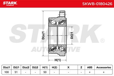 комплект колесен лагер STARK SKWB-0180426