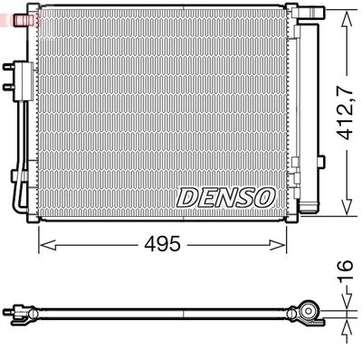 DENSO DCN41012 Радиатор кондиционера  для HYUNDAI  (Хендай Гранд санта фе)