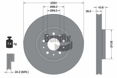 DISC FRANA BENDIX Braking BDS2347