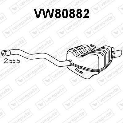 Глушитель выхлопных газов конечный VENEPORTE VW80882 для VW PASSAT