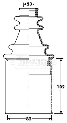 Bellow, drive shaft Borg & Beck BCB6198