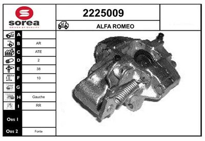 Тормозной суппорт EAI 2225009 для ALFA ROMEO ALFETTA