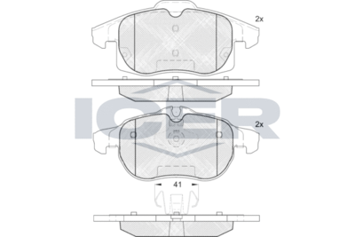 Zestaw klocków hamulcowych, hamulce tarczowe ICER 181891