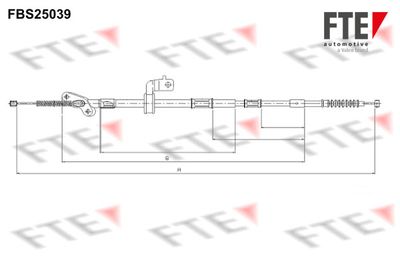 Тросик, cтояночный тормоз FTE FBS25039 для TOYOTA RAV 4