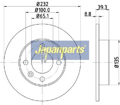 JAPANPARTS Stabdžių diskas