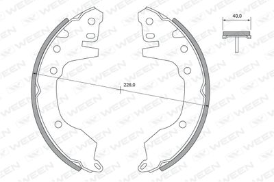 Комплект тормозных колодок WEEN 152-2365 для MITSUBISHI SPACE