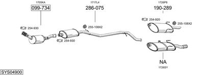 ABGASANLAGE BOSAL SYS04900