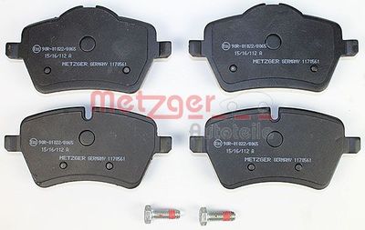 BREMSBELAGSATZ SCHEIBENBREMSE METZGER AUTOTEILE 1170561 1