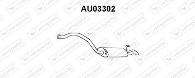 VENEPORTE AU03302 Глушитель выхлопных газов  для AUDI (Ауди)