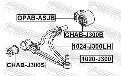 Control/Trailing Arm, wheel suspension 1024-J300LH