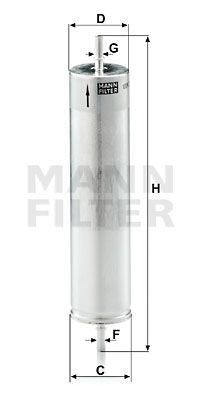 MANN-FILTER WK 522 Паливний фільтр для LAND ROVER (Ленд ровер)