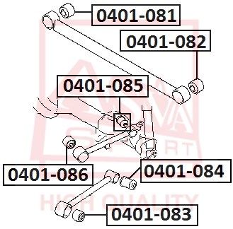 Подвеска, рычаг независимой подвески колеса ASVA 0401-081 для MITSUBISHI PAJERO