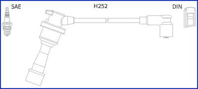Комплект проводов зажигания HITACHI 134480 для KIA JOICE