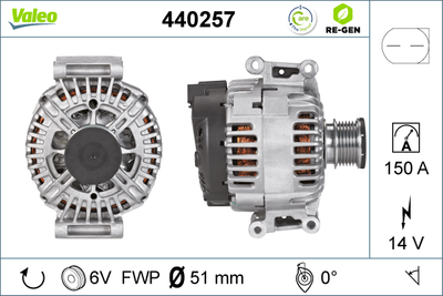 Генератор VALEO 440257 для MERCEDES-BENZ E-CLASS