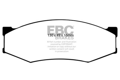 Комплект тормозных колодок, дисковый тормоз EBC Brakes DP538 для NISSAN LAUREL