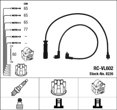 Комплект проводов зажигания NGK 8226 для VOLVO 240