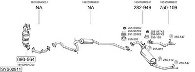 SISTEM DE ESAPAMENT BOSAL SYS02911