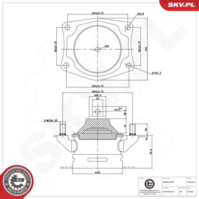 Uloženie, motor ESEN SKV 75SKV318