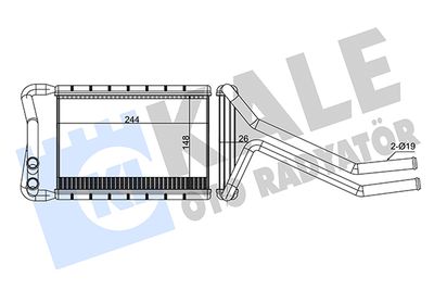 Теплообменник, отопление салона KALE OTO RADYATÖR 347365 для HYUNDAI GRAND SANTA FE