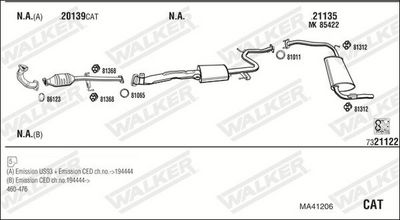 ABGASANLAGE WALKER MA41206