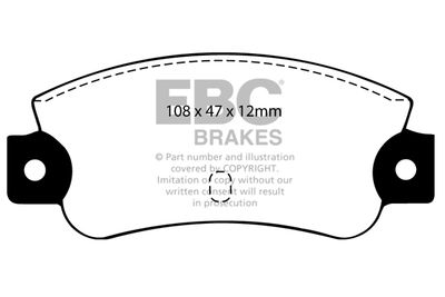 Комплект тормозных колодок, дисковый тормоз EBC Brakes DP501 для FIAT ARGENTA