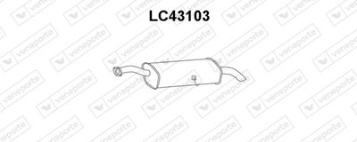 Глушитель выхлопных газов конечный VENEPORTE LC43103 для LANCIA KAPPA
