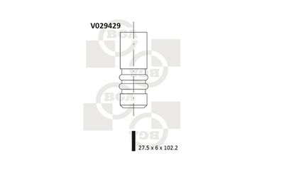 BGA V029429 Клапан выпускной  для CHEVROLET CORSA (Шевроле Корса)