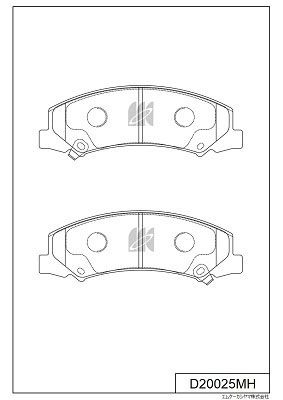 Комплект тормозных колодок, дисковый тормоз MK Kashiyama D20025MH для CHEVROLET IMPALA