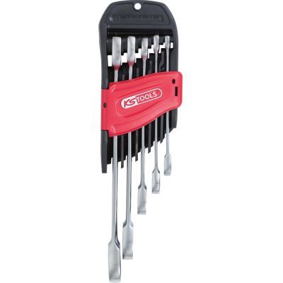 Ks Tools - Kľúč očkoplochý račňový 8-19mm 5ks