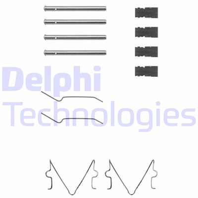 Комплектующие, колодки дискового тормоза DELPHI LX0164 для KIA PRIDE