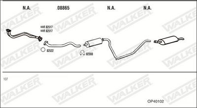 SISTEM DE ESAPAMENT WALKER OP40102