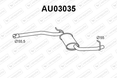 VENEPORTE AU03035 Глушитель выхлопных газов  для AUDI A4 (Ауди А4)
