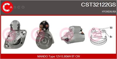 Стартер CASCO CST32122GS для HYUNDAI MATRIX