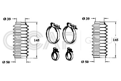 Комплект пыльника, рулевое управление OCAP 0901700 для LANCIA BETA