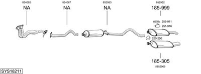 SISTEM DE ESAPAMENT BOSAL SYS18211