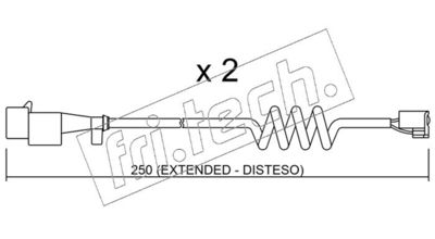 Styk ostrzegawczy, zużycie okładzin hamulcowych FRI.TECH. SU.227K