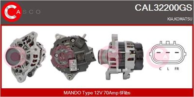 Генератор CASCO CAL32200GS для KIA PICANTO