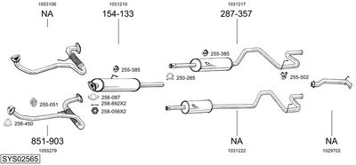 Изпускателна система BOSAL SYS02565