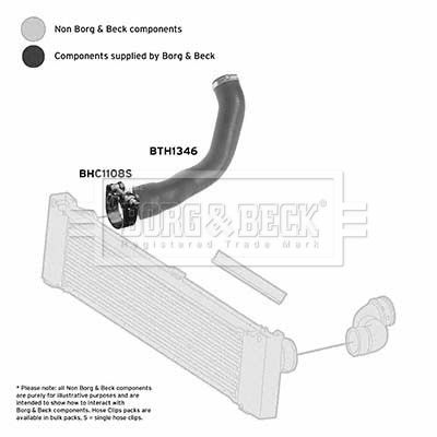 Charge Air Hose Borg & Beck BTH1346