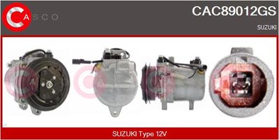 Компрессор, кондиционер CASCO CAC89012GS для SUZUKI WAGON