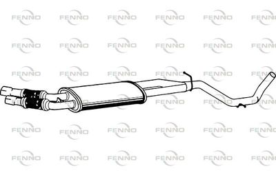 Средний глушитель выхлопных газов FENNO P3063 для JAGUAR X-TYPE