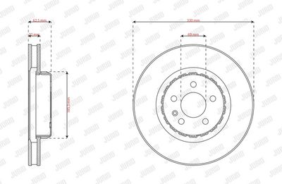 спирачен диск JURID 563308JVC-1