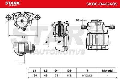 спирачен апарат STARK SKBC-0462405