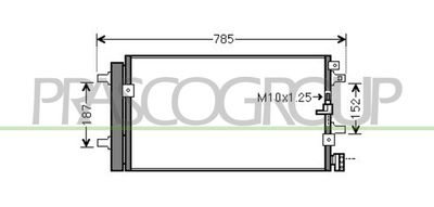Конденсатор, кондиционер PRASCO AD022C004 для AUDI A5